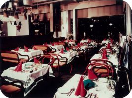 Historická fotografie restaurace Primátor v hotelu InterContinental Praha